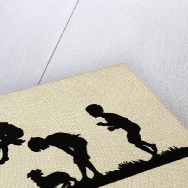 Postcard of Children Playing Leapfrog by Anonymous