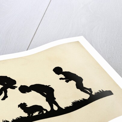 Postcard of Children Playing Leapfrog by Anonymous