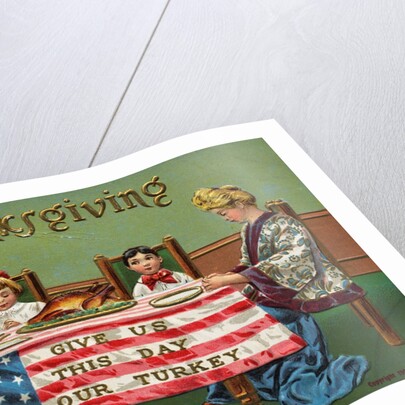 Give Us This Day Our Turkey Postcard by Anonymous