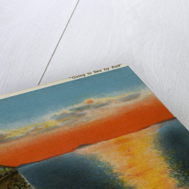 Postcard of Train Crossing Great Salt Lake by Anonymous