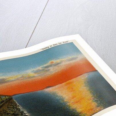 Postcard of Train Crossing Great Salt Lake by Anonymous