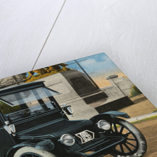 Postcard of Early Electric Automobile by Anonymous