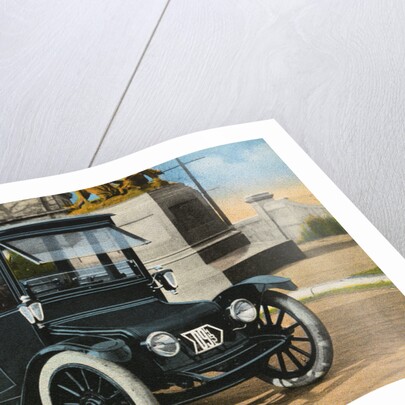 Postcard of Early Electric Automobile by Anonymous