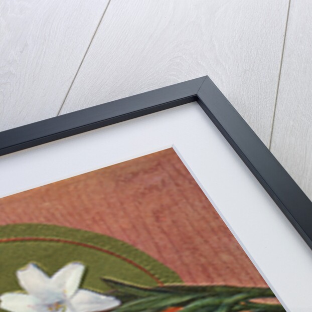 A Happy Easter Postcard with a Rabbit Pulling Lilies by Anonymous