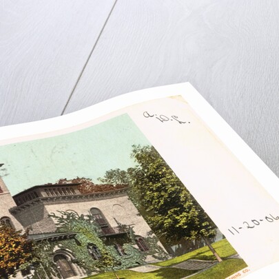 College Library, Amherst College, Mass. Postcard by Anonymous