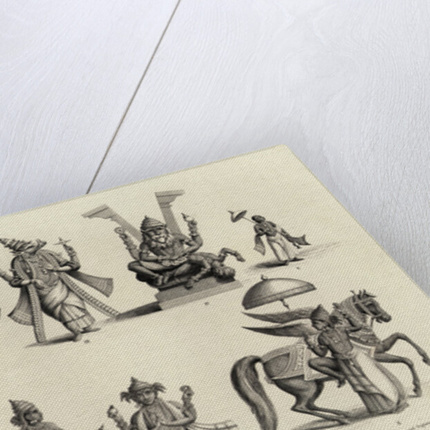 Engraving of the Ten Avatars of Vishnu by Anonymous