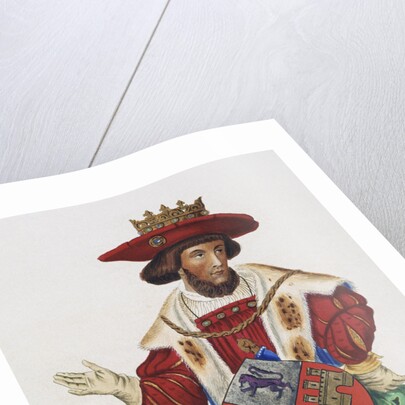 Manuscript Illumination of a King by Anonymous