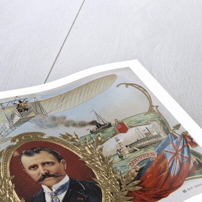 Label Depicting Mr. Bleriot's First Flight Across the Channel by Anonymous