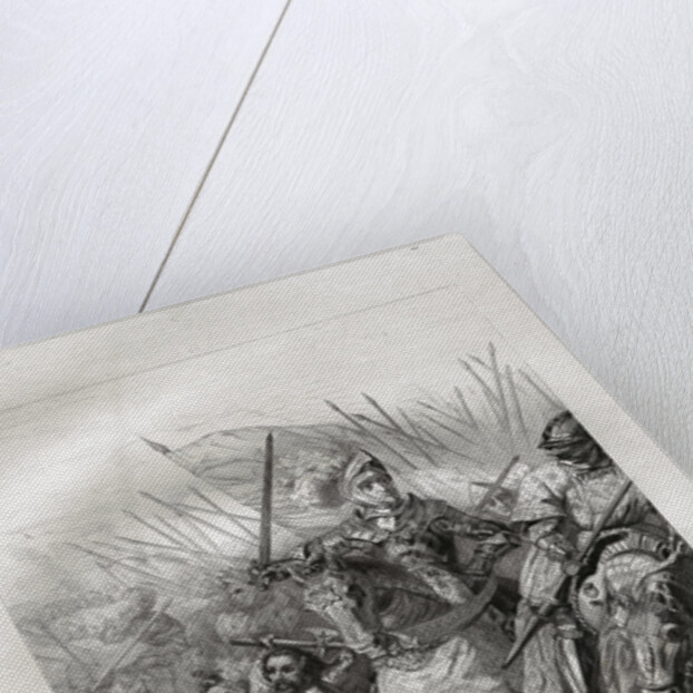 The Battle of Agnadello Engraving by A.V. Fontaine