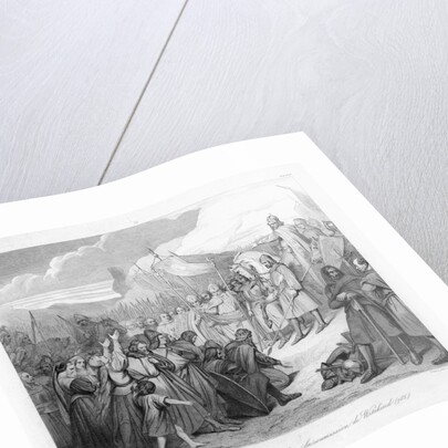 Witkind's Submission to Charlemagne in Paderborn 19th-Century Engraving by Anonymous