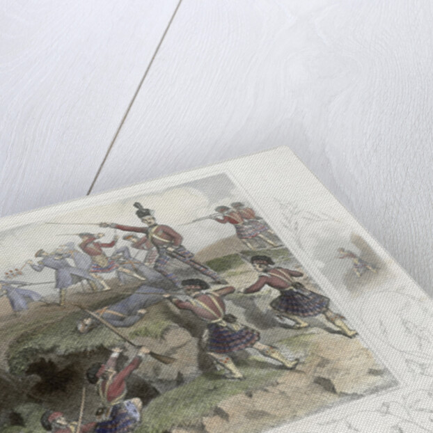 The Highlanders Attacking the Russian Redoubt at the Battle of Alma by D.J. Pound