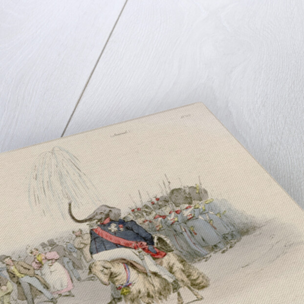Caricature of an Elephant-Headed King Louis-Philippe Riding a Sheep by Anonymous