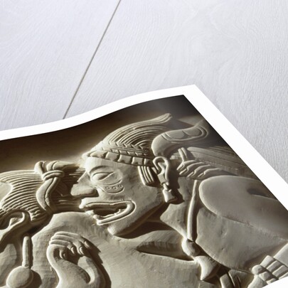 Sculpture of a Mayan Warrior by Anonymous