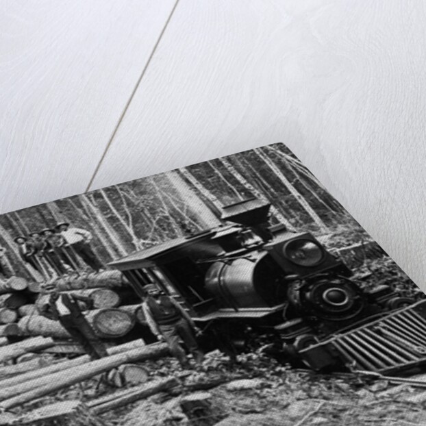 Loggers and Logging Locomotive by Anonymous