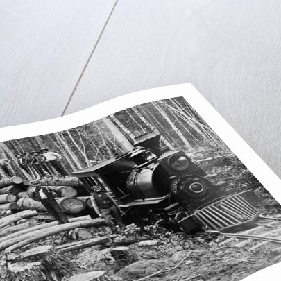 Loggers and Logging Locomotive by Anonymous