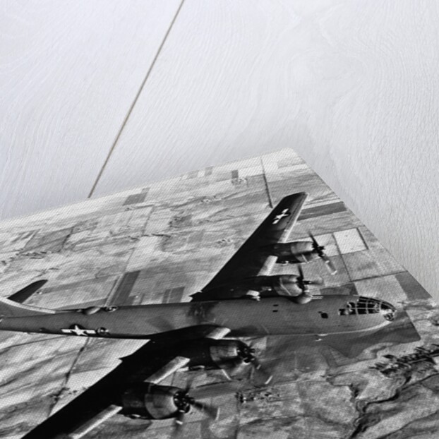 B-29 Flying Over Japan's Countryside by Anonymous