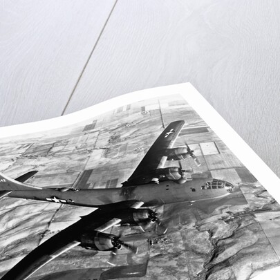 B-29 Flying Over Japan's Countryside by Anonymous