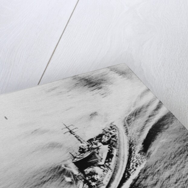 American B-25 Bombing Japanese Freighter by Anonymous