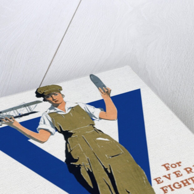 For Every Fighter a Woman Worker War Effort Poster by Adolph Triedler