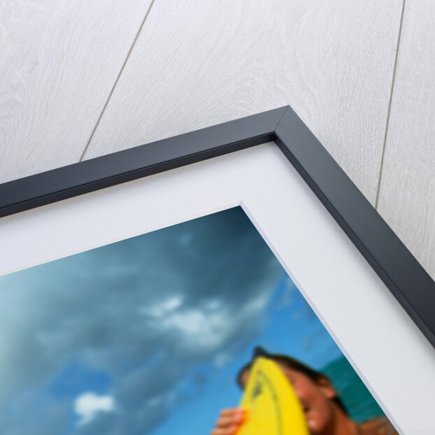 Puppy Riding on Surfboard by Anonymous