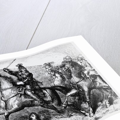 King Charles I mounted on a Horse in Battle by Anonymous