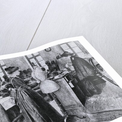 Woman Teaching Sewing Class by Anonymous