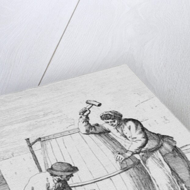Barrel Makers Constructing a Barrel by Anonymous