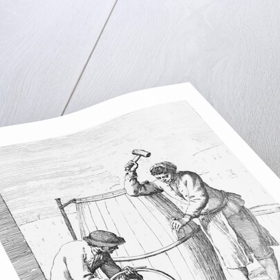 Barrel Makers Constructing a Barrel by Anonymous