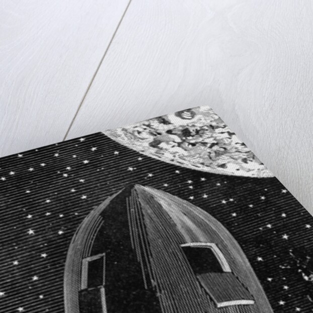 Rocket Capsule Illustration from the 1872 Edition of From the Earth to the Moon by Jules Verne