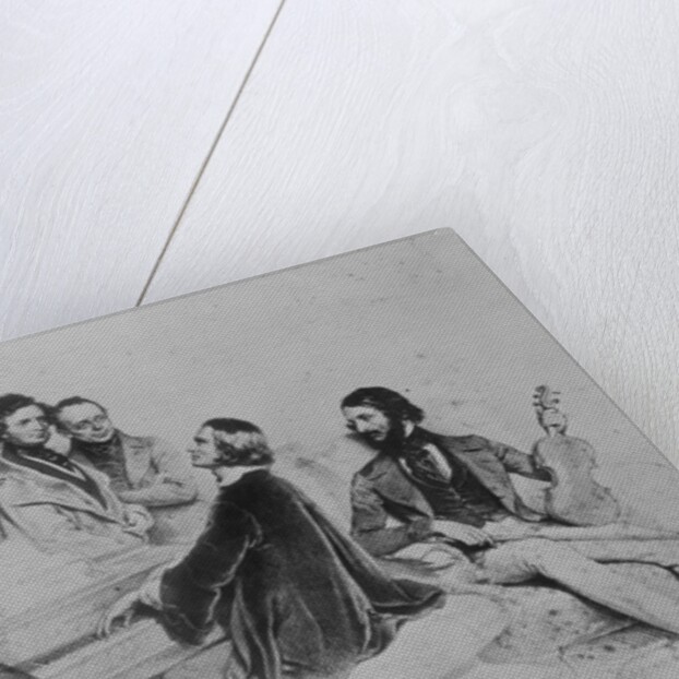 Franz Lizst at Piano with Friends by Anonymous