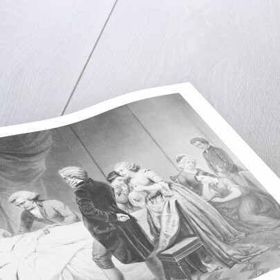Painting of Attendants Comforting George Washington on His Deathbed by Anonymous