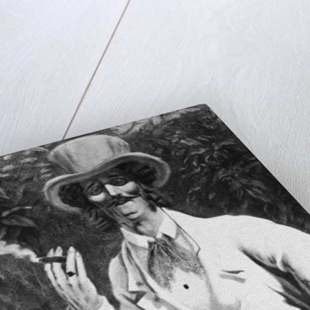 Illustration of Jacques Offenbach Smoking Cigar by Anonymous