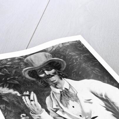 Illustration of Jacques Offenbach Smoking Cigar by Anonymous