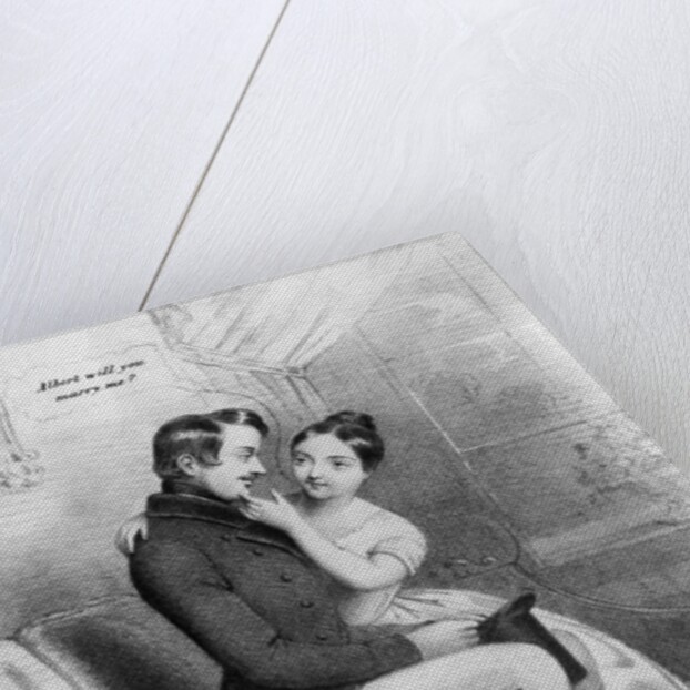 Print Depicting Queen Victoria's Marriage Proposal to Prince Albert by Anonymous