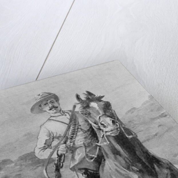 Drawing of Sir Leander Starr Jameson Riding Terrain by Anonymous