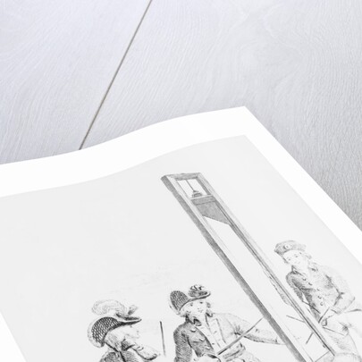 Man Lying in Guillotine by Anonymous