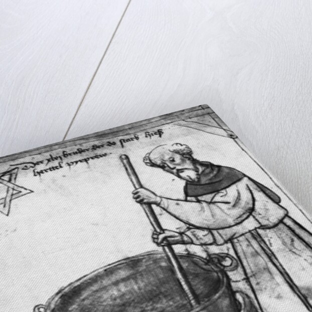 Ancient Beer Maker Stirring Mixture by Anonymous