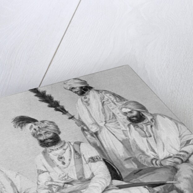 Drawing of Rajah Jawaher Singh and Assistants by Anonymous