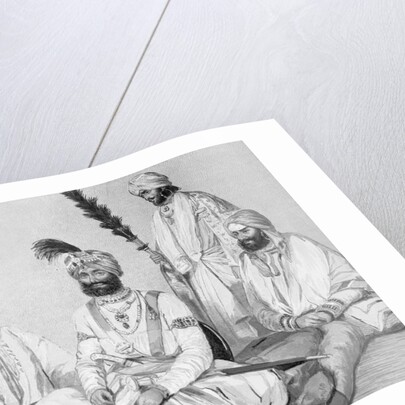 Drawing of Rajah Jawaher Singh and Assistants by Anonymous