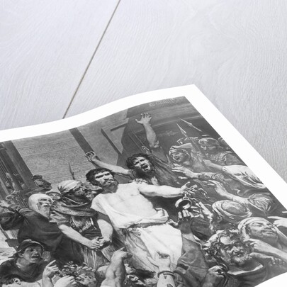 Painting of Barabbas with the Crowd by Anonymous