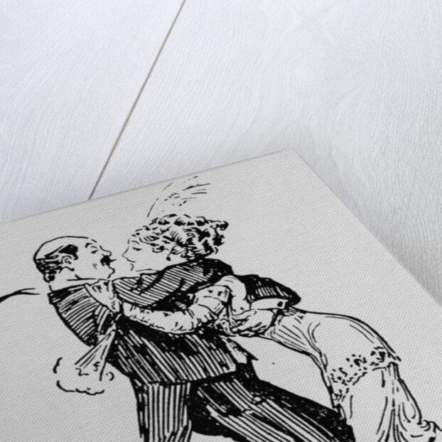 Illustration Of Couple Dancing by Anonymous