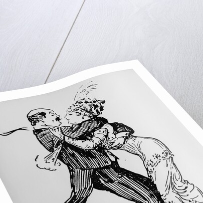 Illustration Of Couple Dancing by Anonymous