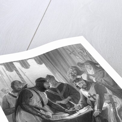 King John and Witnesses at Magna Carta Signing by Anonymous