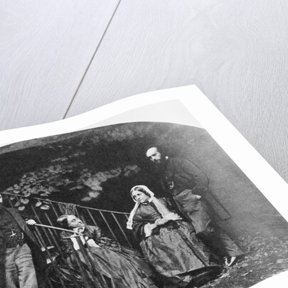 Painter Dante Gabriel Rossetti with His Family by Anonymous