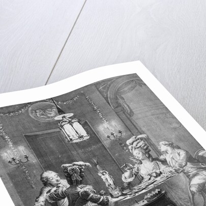 Le Souper Fin Engraving by Jean-Michel Moreau