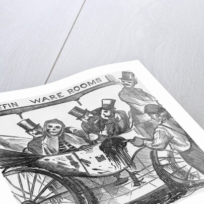Illustration on Subject of Cholera Fear Among New York Citizens by Anonymous