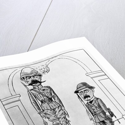 Political Cartoon of Kitchener and Kipling With Poem by Anonymous