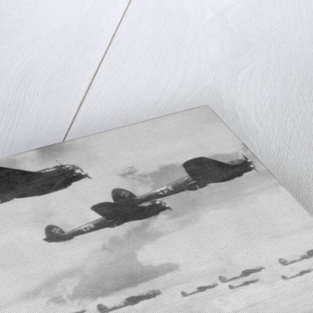 German Bombers in Flight over English Channel by Anonymous