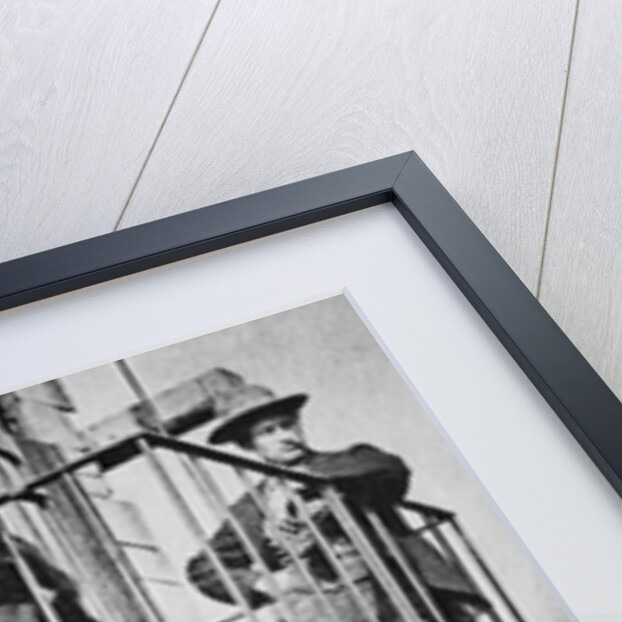 Men Atop Exhibition's Electric Elevator by Anonymous