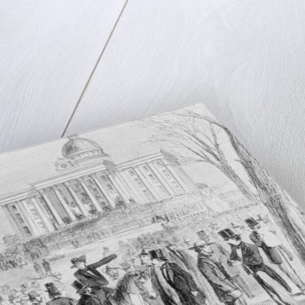 Illustration of a Crowd Gathered at the State Capitol in Montgomery by Anonymous